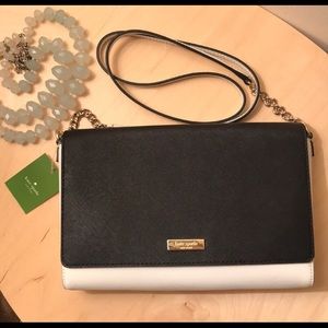 NWT Kate Spade Black and White Crossbody Purse